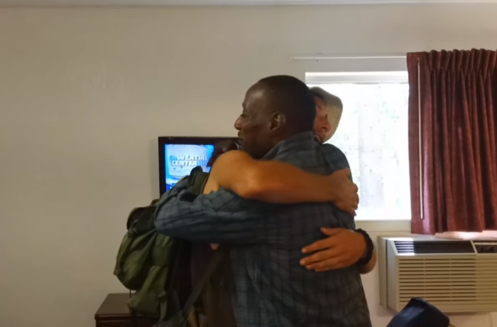 Former Homeless Man Helps a Homeless Man
